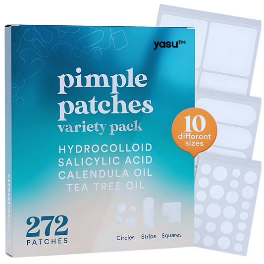 yasu™ 272 Count Acne Patch Variety Pack – Tea Tree, Salicylic & Calendula Infused